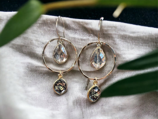 Rutile & Quartz Hoops