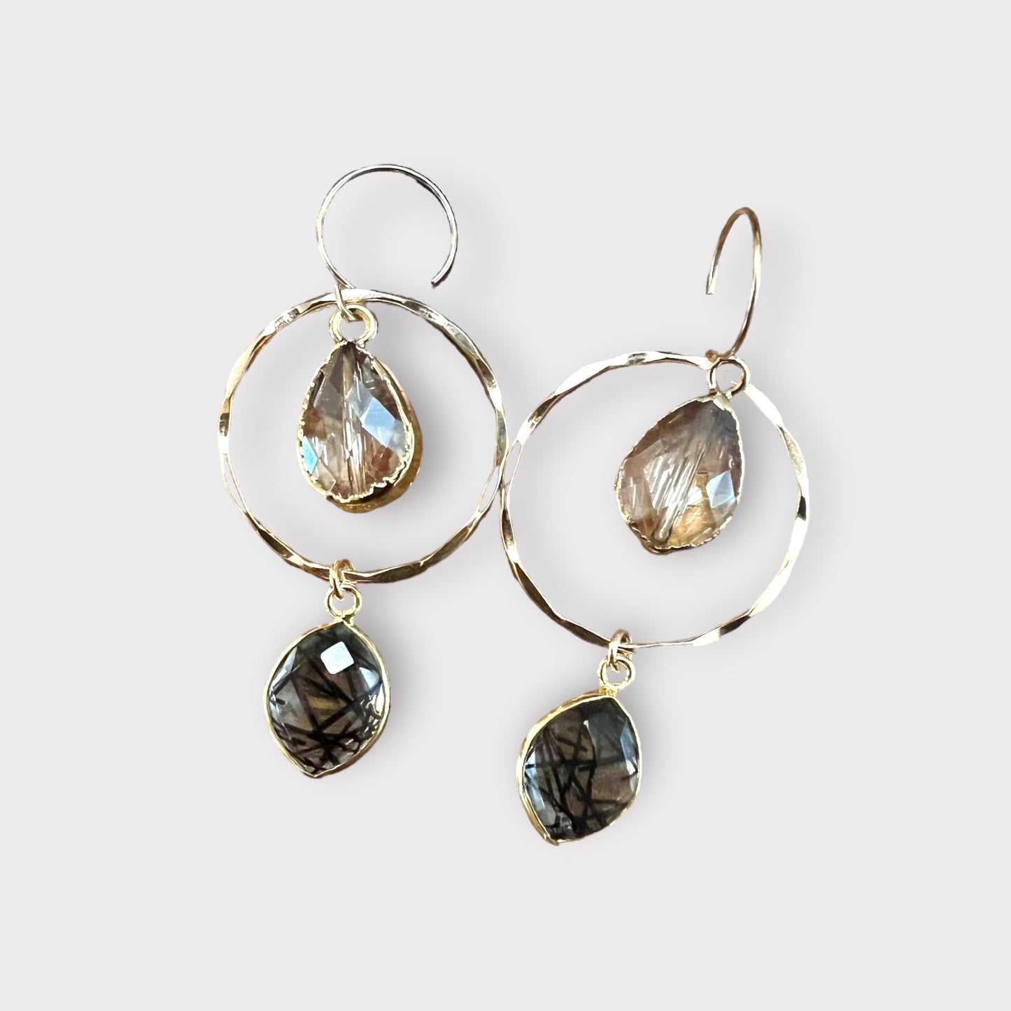 Rutile & Quartz Hoops