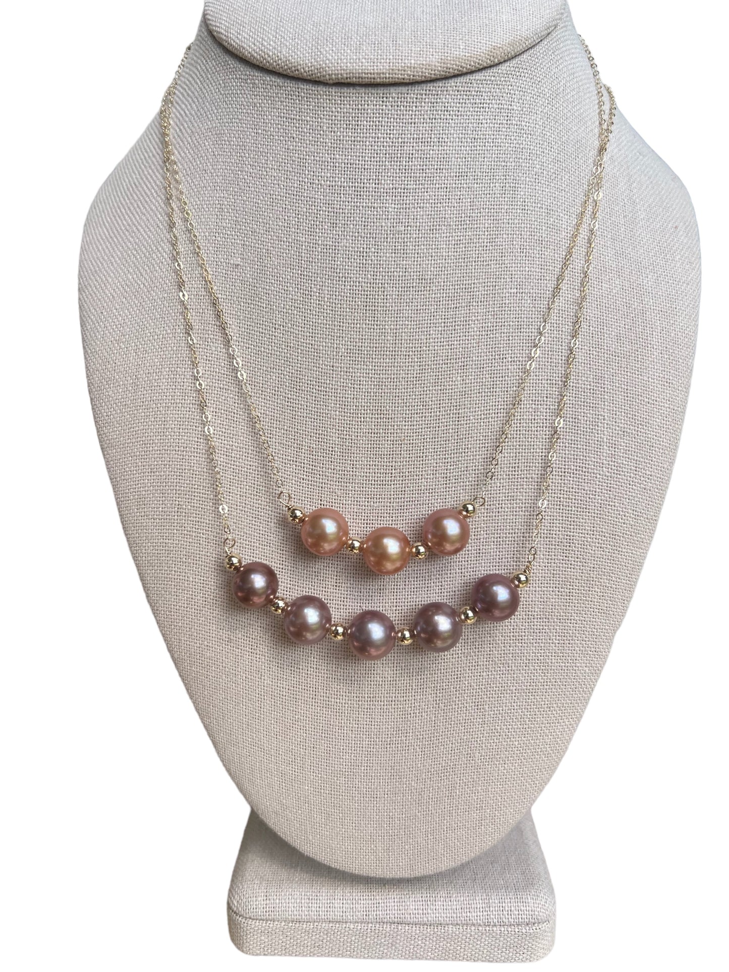 Purple Edison Pearl Chain Necklace