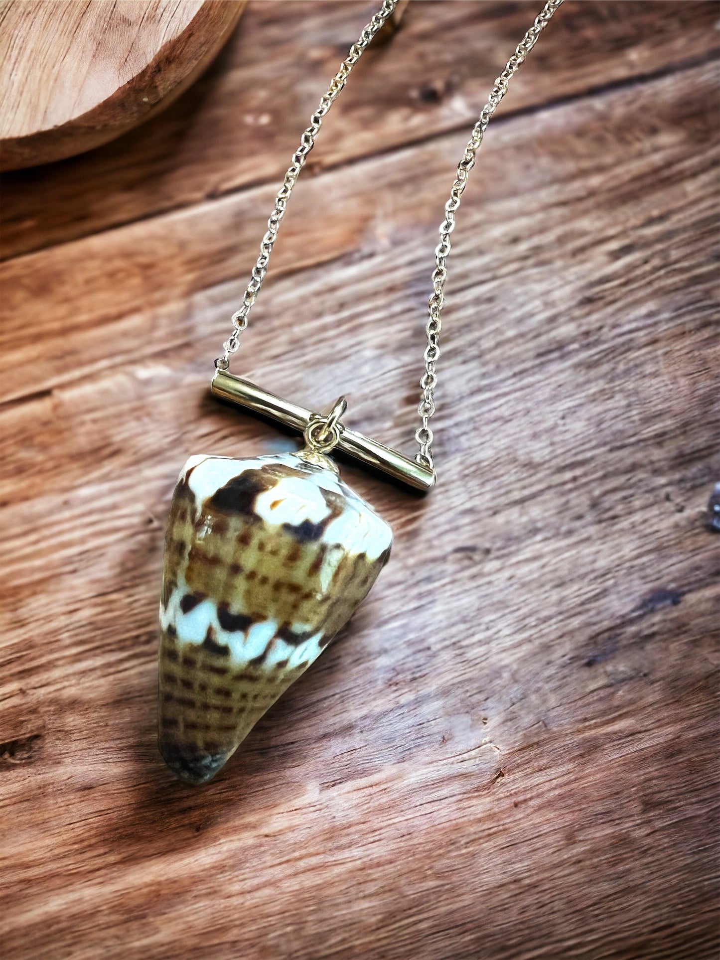 Soldier Cone Shell Chain Necklace