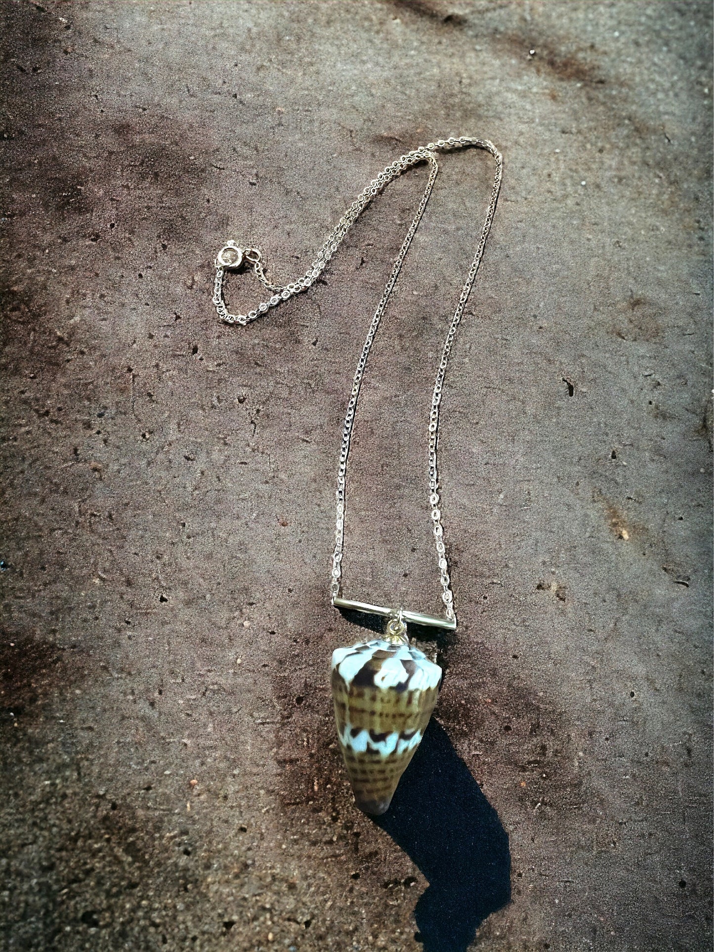 Soldier Cone Shell Chain Necklace