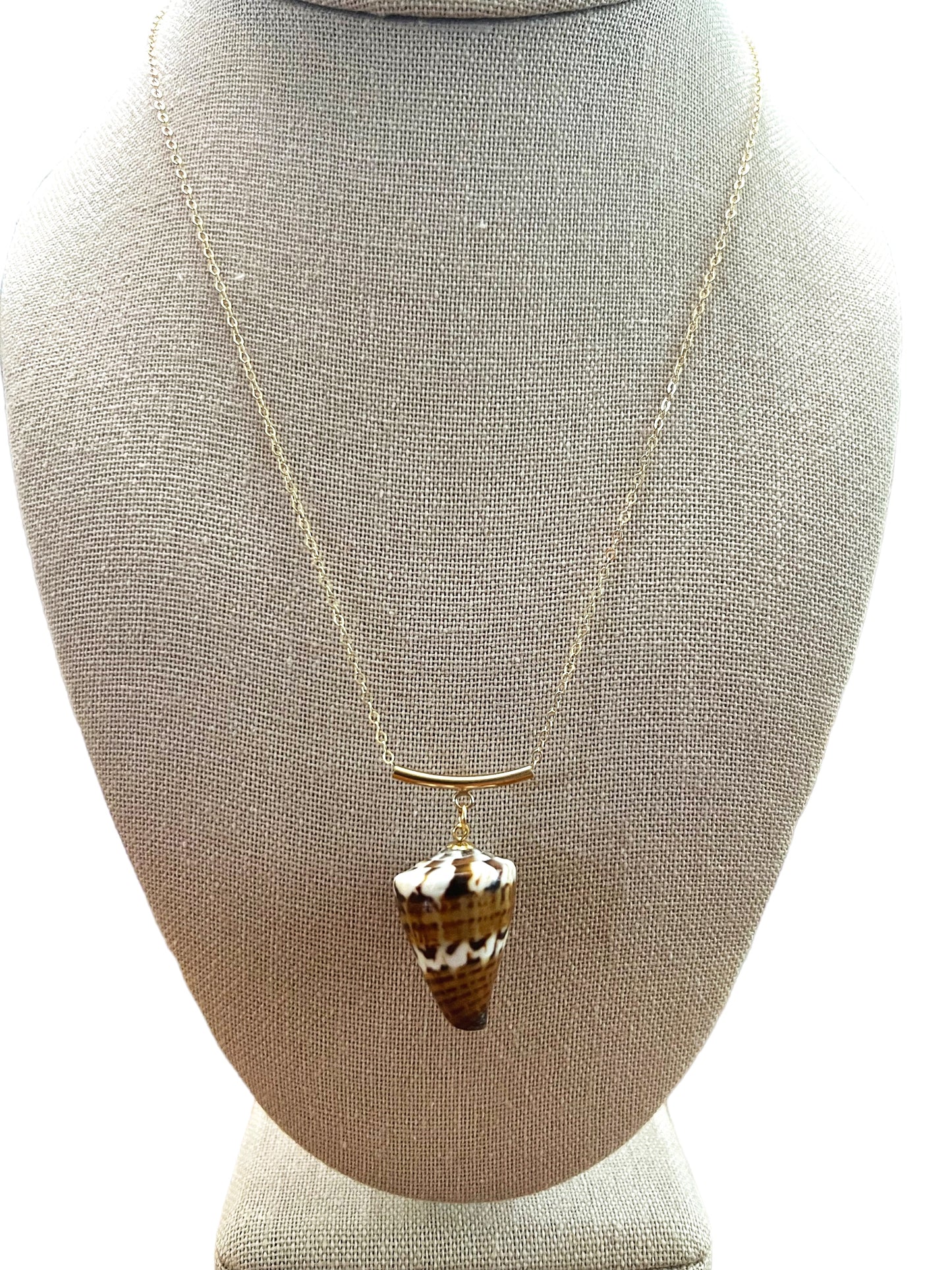 Soldier Cone Shell Chain Necklace