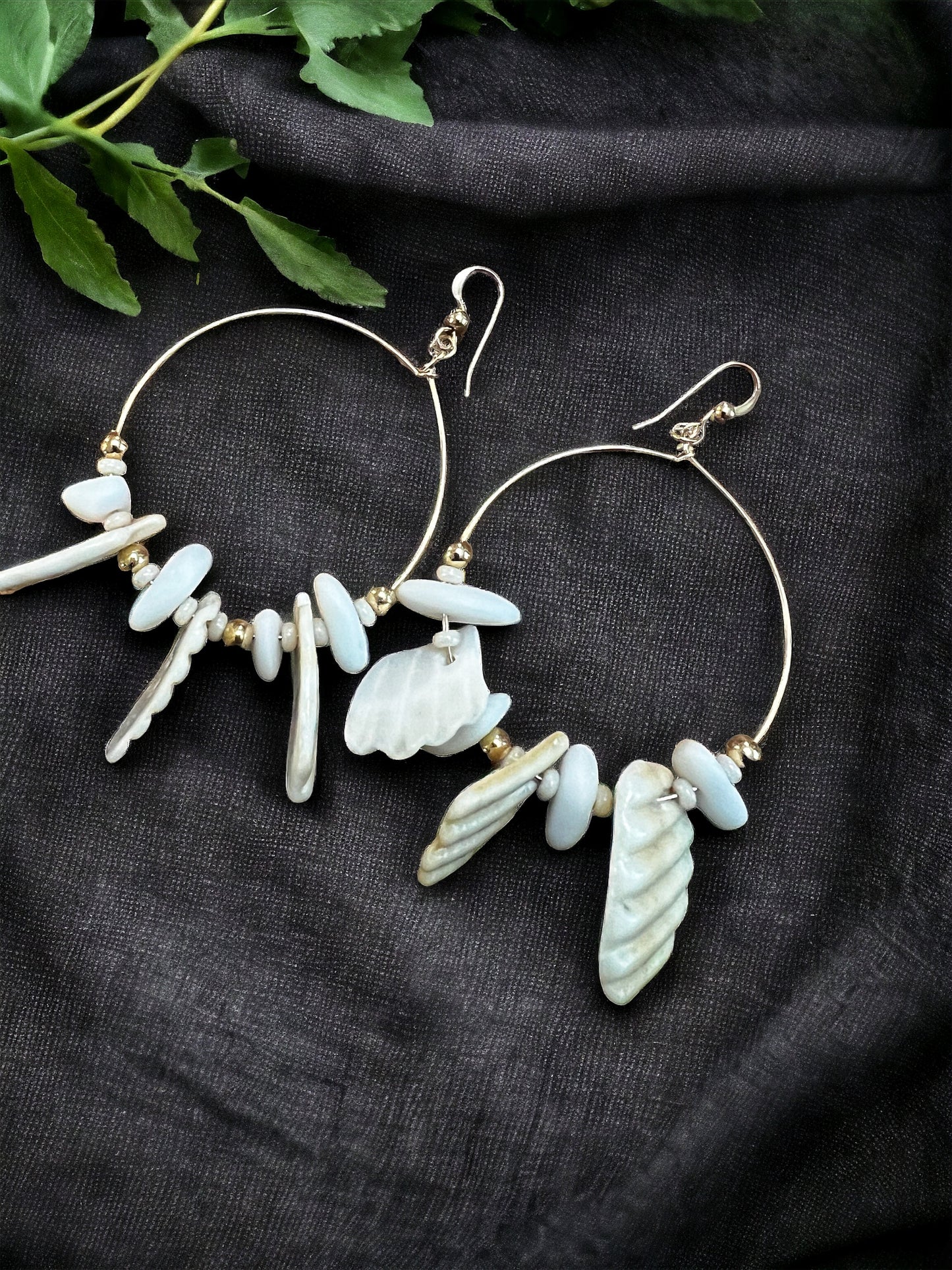 Wanderer Hoops - Shell Pieces