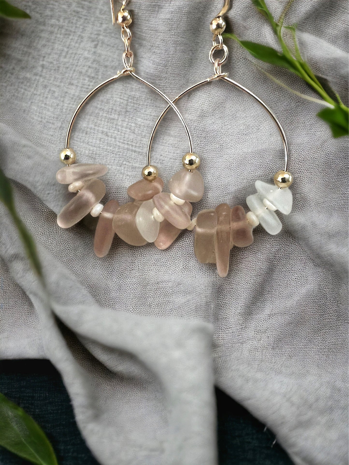Manini Wanderer Hoops - Sea Glass