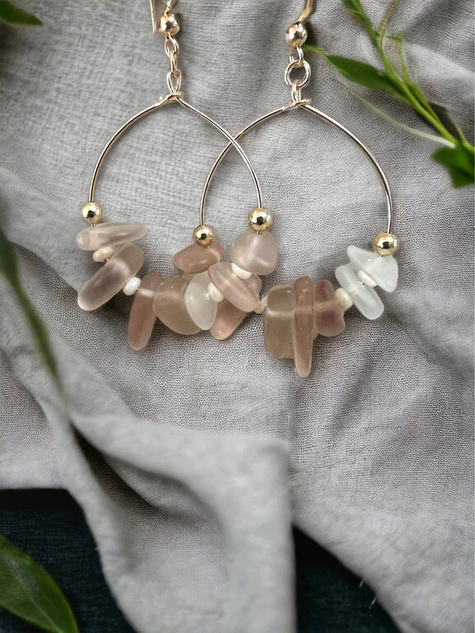 Manini Wanderer Hoops - Sea Glass