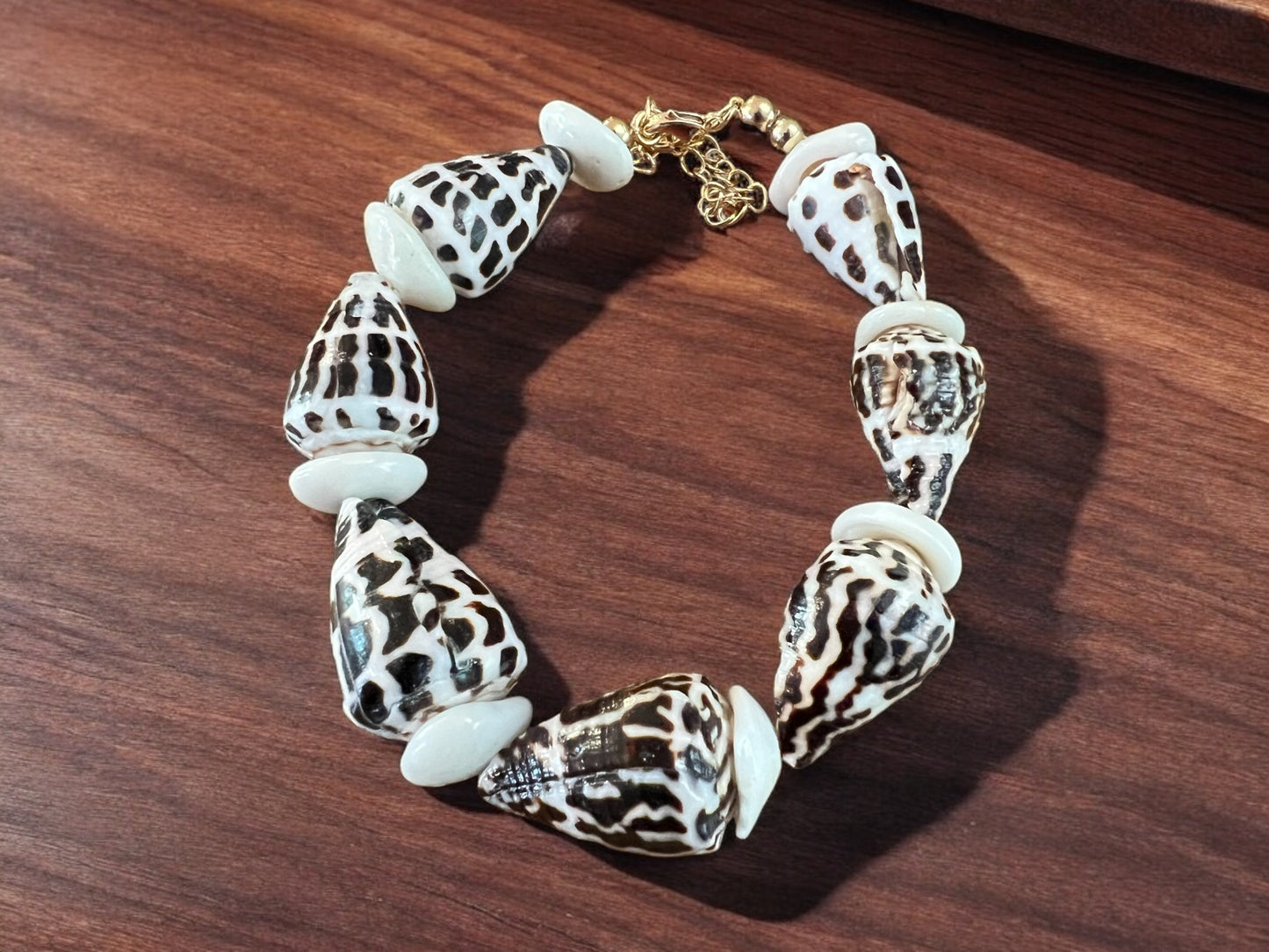 Chaldean & Hebrew Cone Shell Bracelet