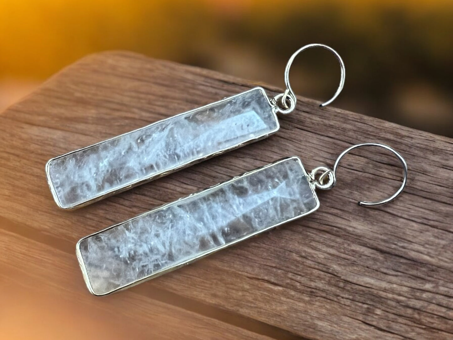 Quartz Bar Earrings