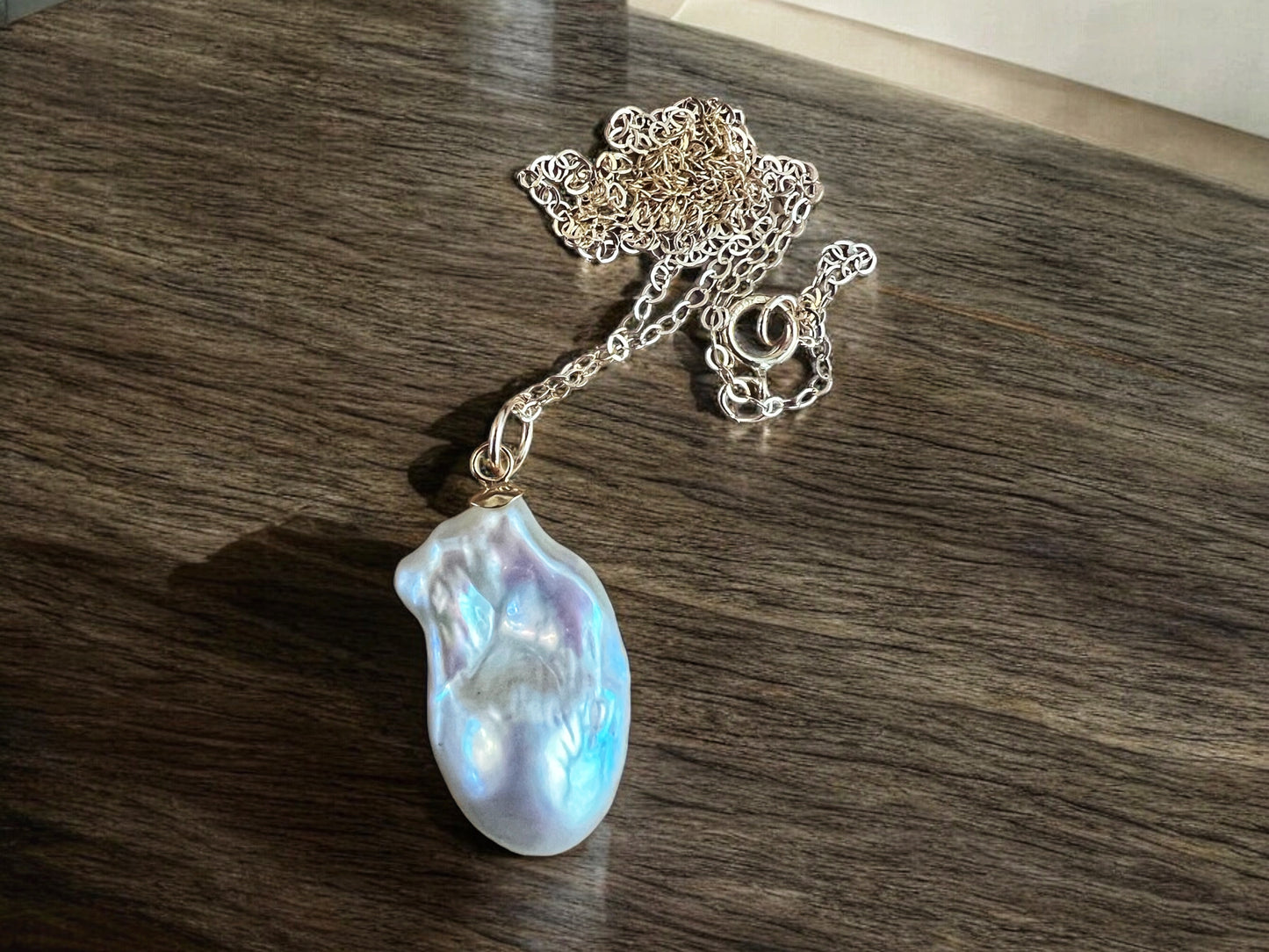 Fireball Pearl Pendant Necklace