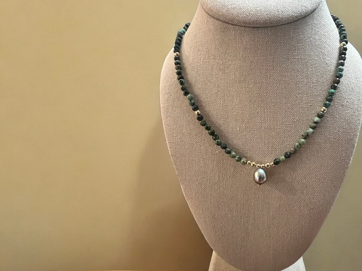 Turquoise Tahitian Mala Necklace
