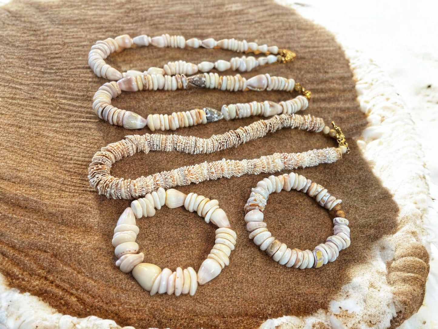 Mixed Cone Shell & Puka Shell Necklace