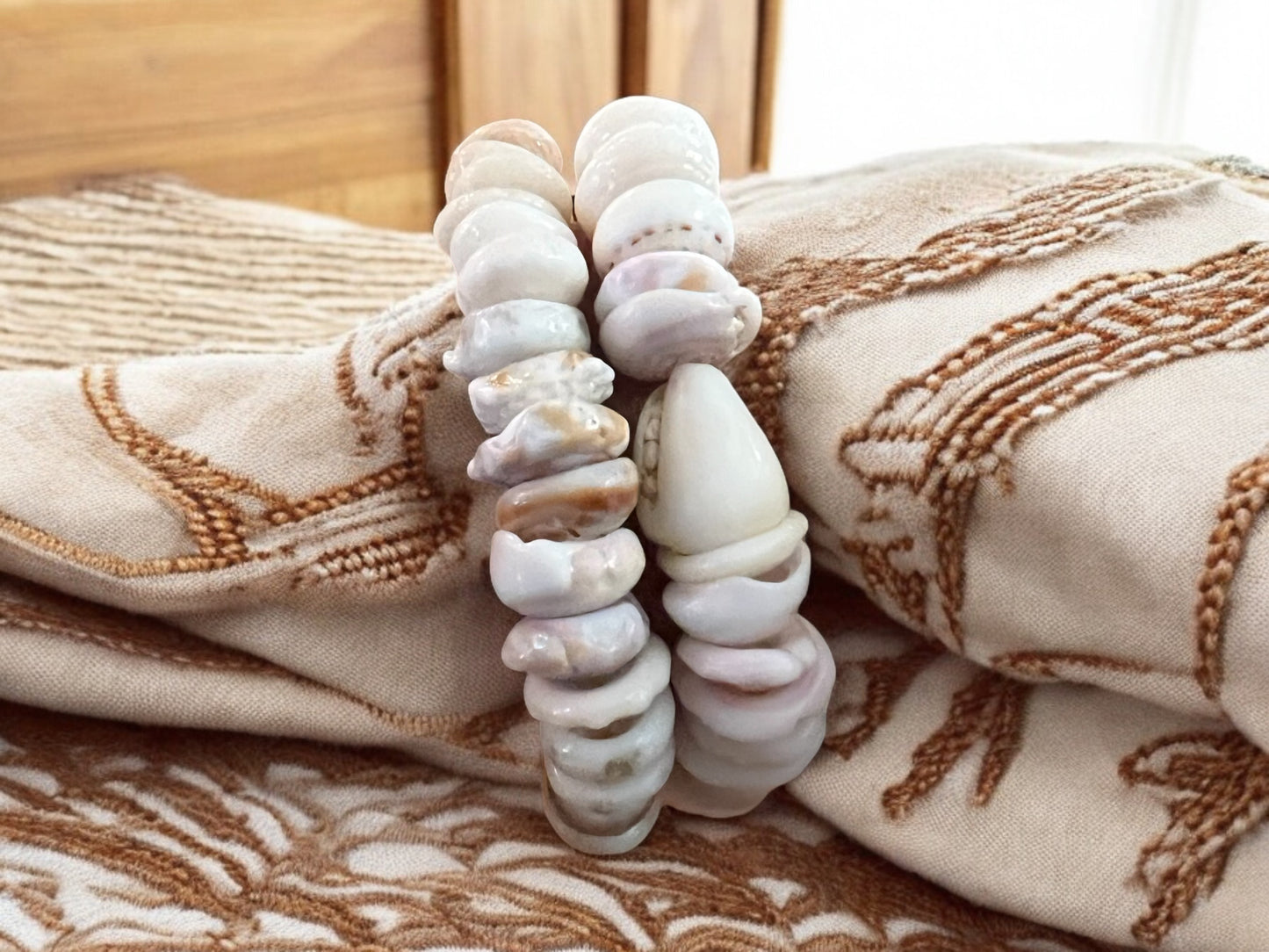 Dwarf Cone Shell &  Puka Shell Bracelet