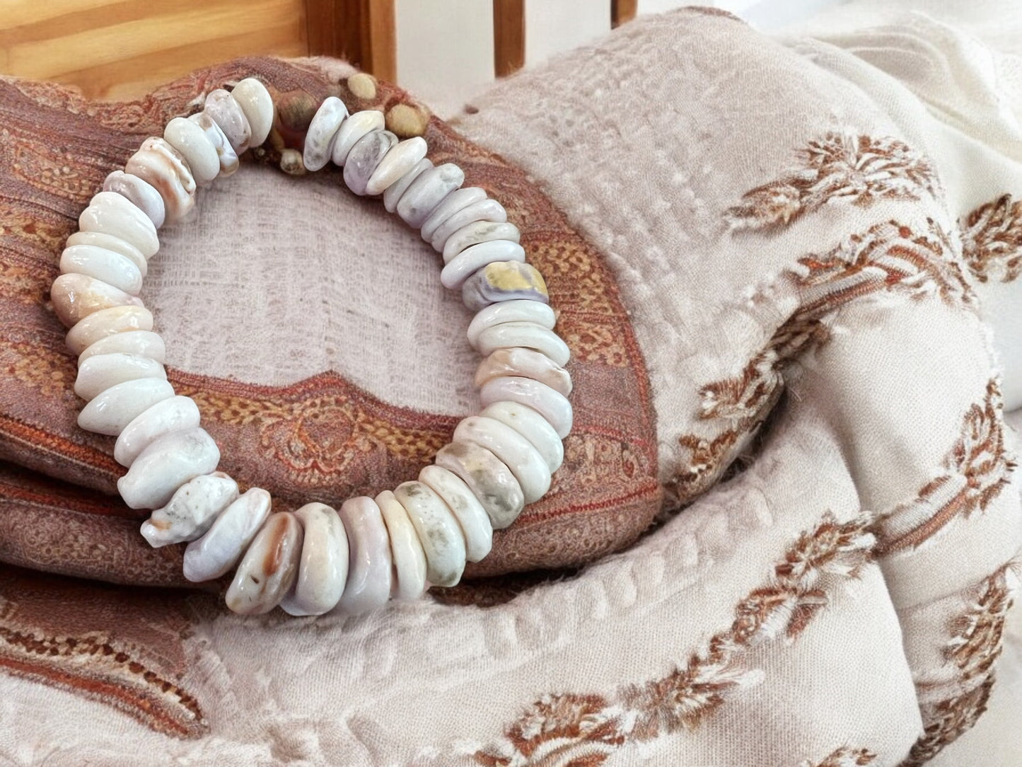 Surf Tumbled Puka Shell Bracelet