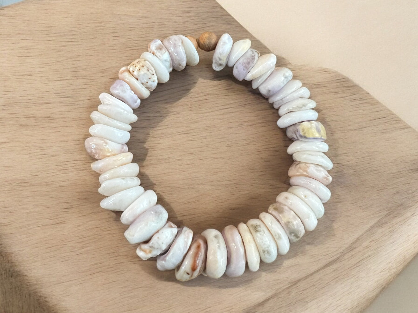 Surf Tumbled Puka Shell Bracelet