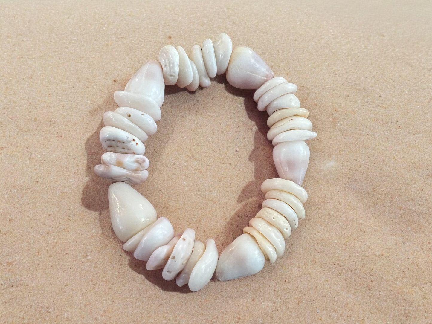 Dwarf Cone Shell &  Puka Shell Bracelet