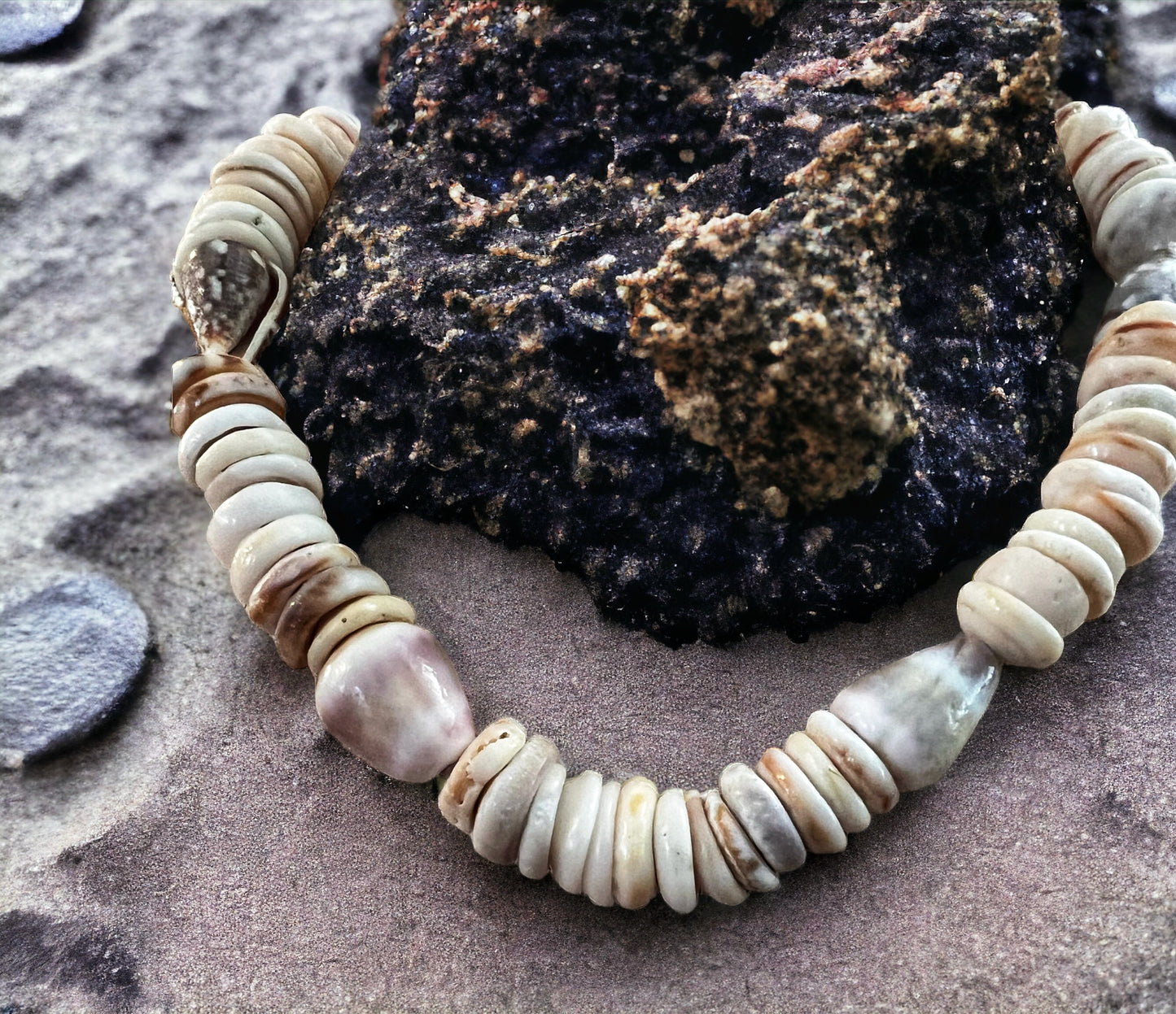 Mixed Cone Shell & Puka Shell Necklace