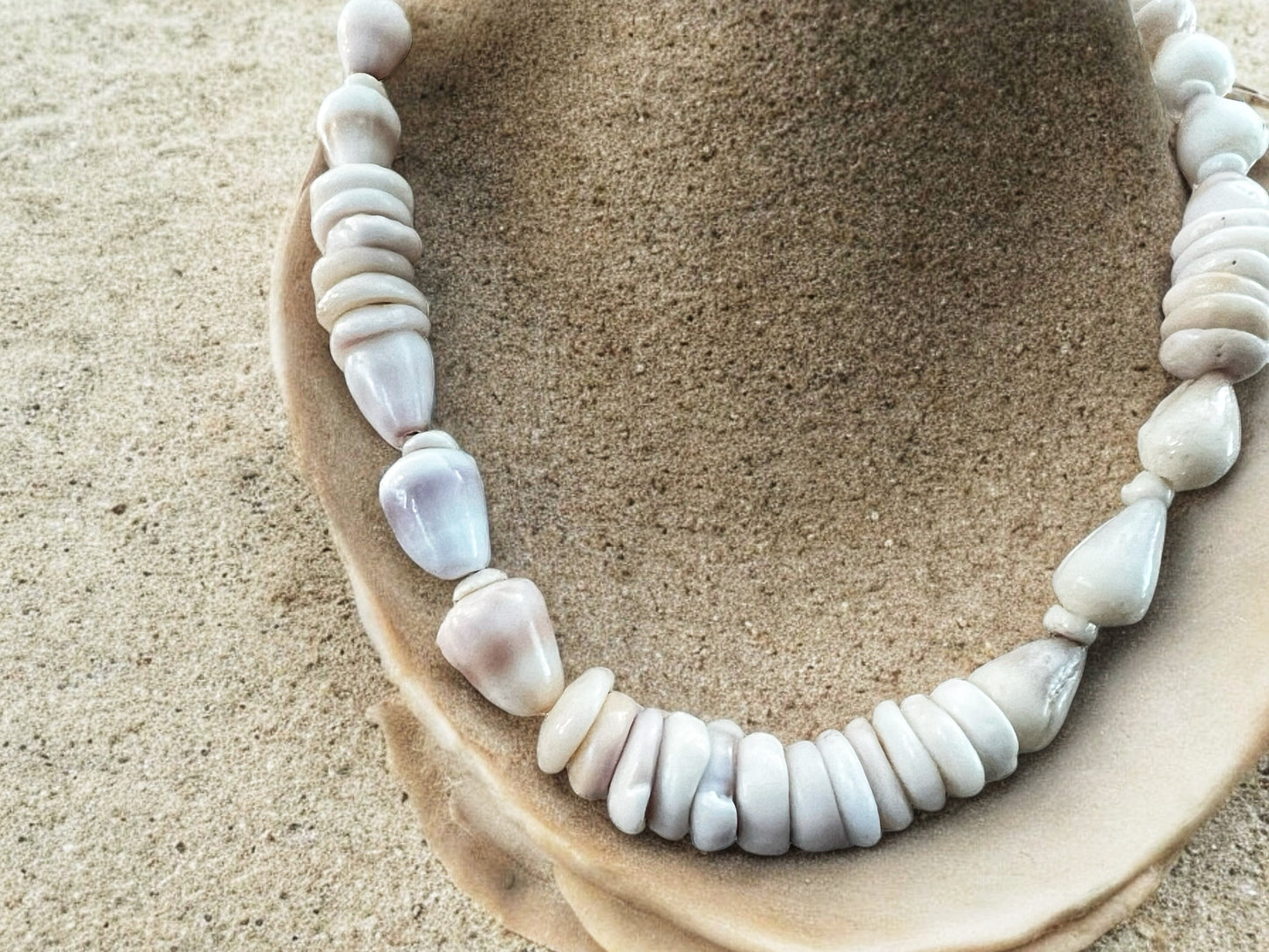 Dwarf Cone Shell & Puka Shell Necklace