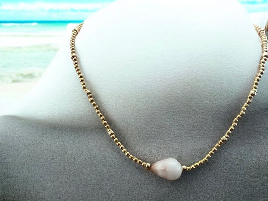 Pastel Cone Shell Gold Necklace