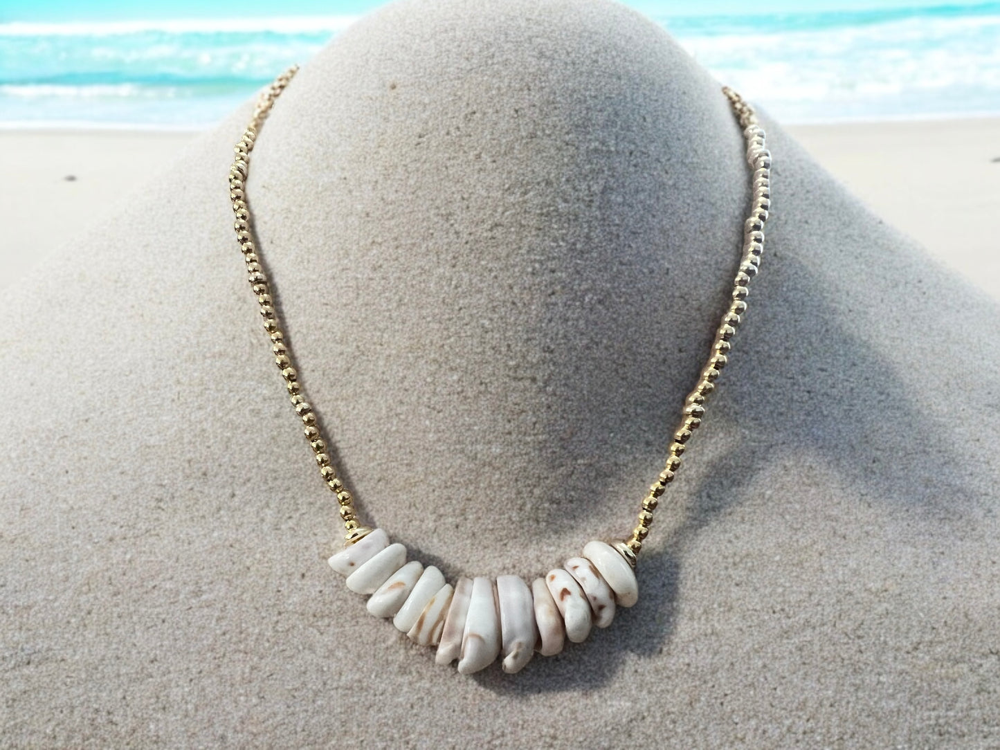 Puka Shell Necklace Gold Necklace