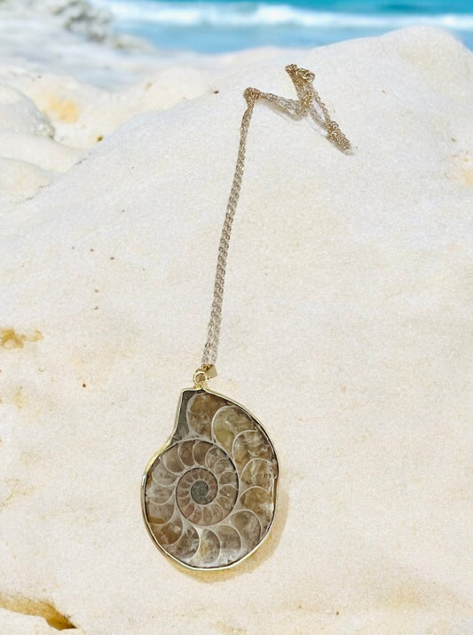 Ammonite Chain Necklace