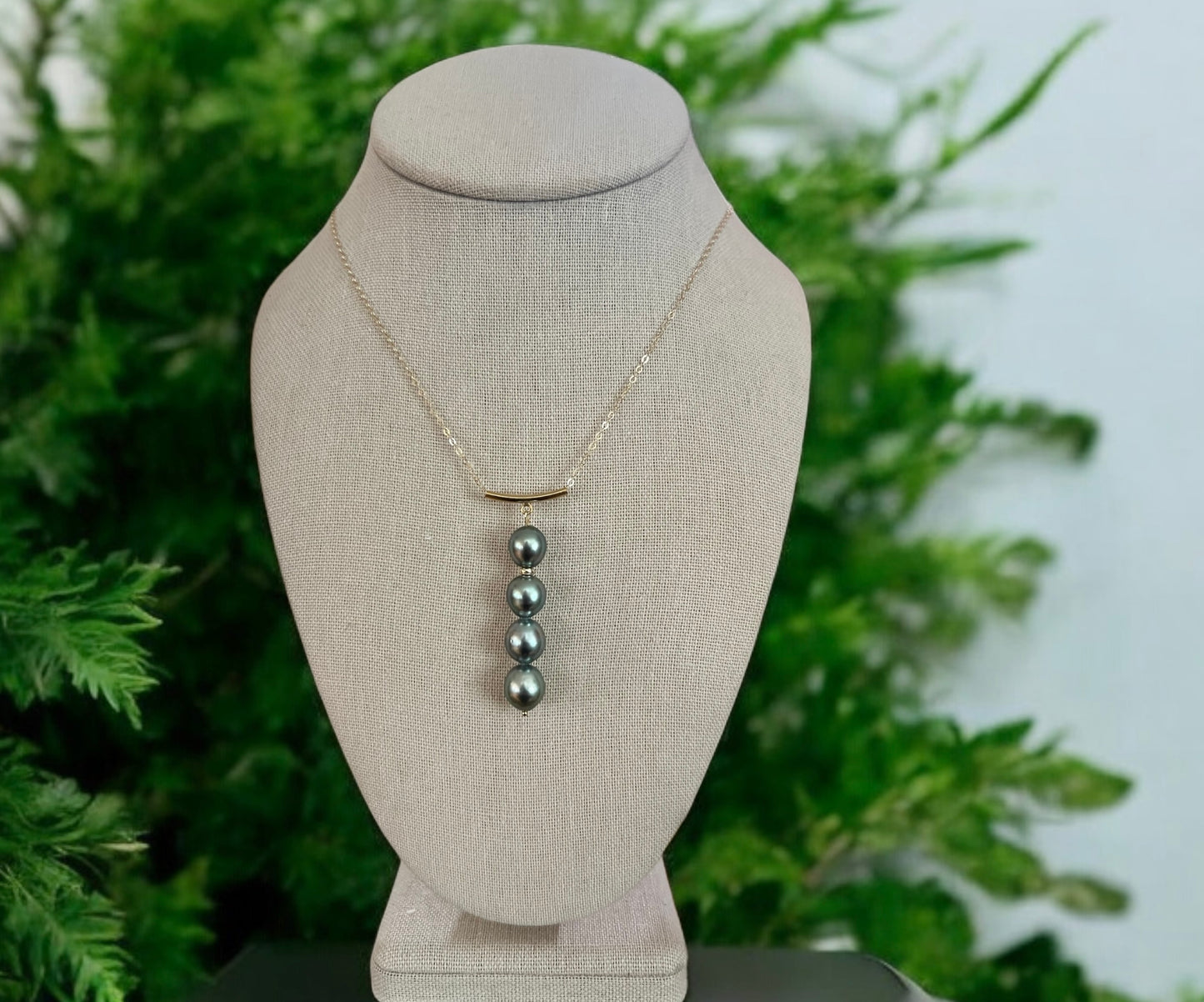 Silver Tahitian Bar Necklace