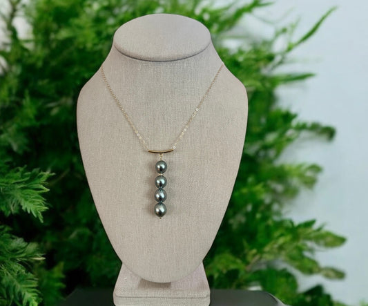 Silver Tahitian Bar Necklace