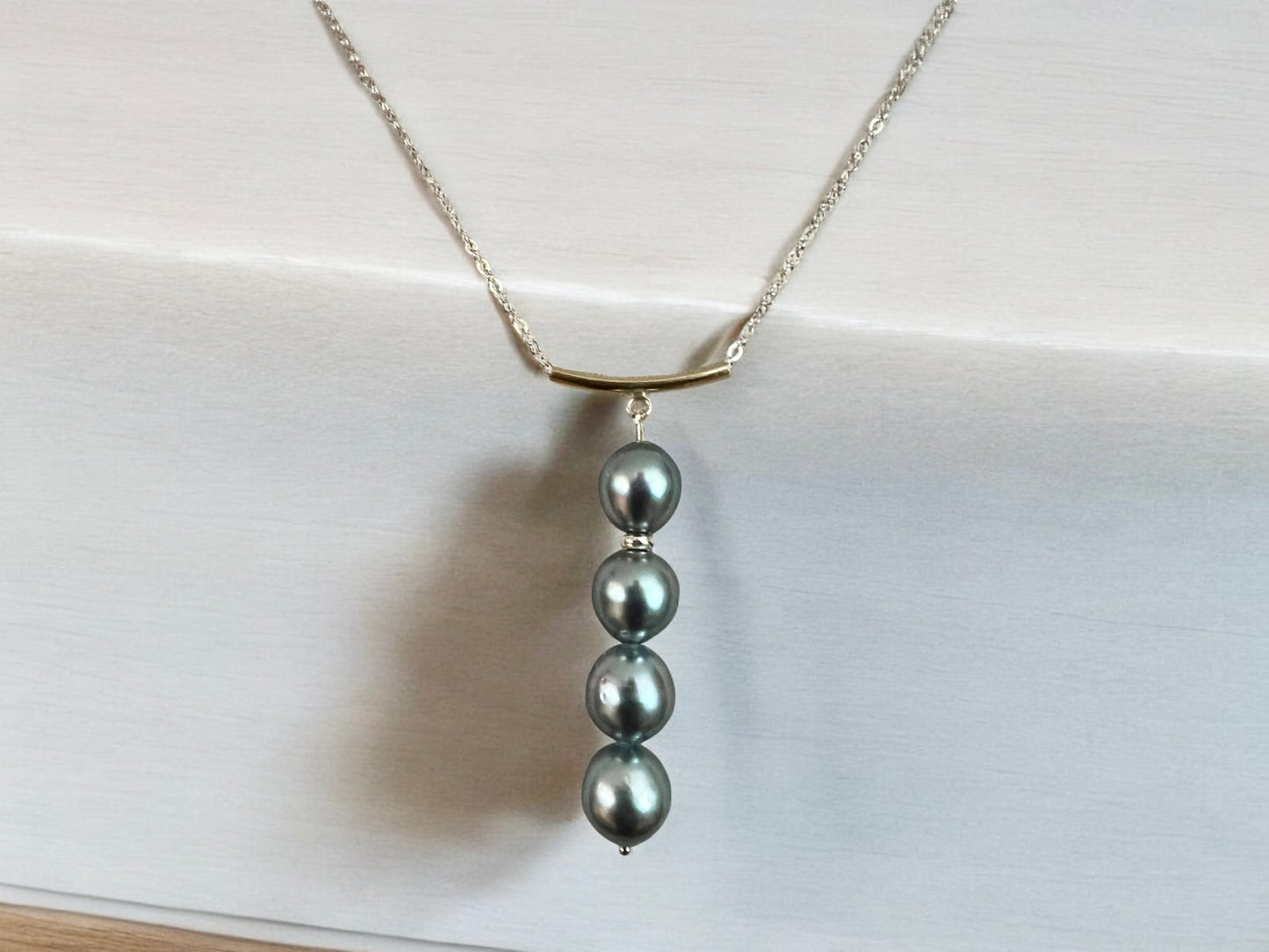 Silver Tahitian Bar Necklace