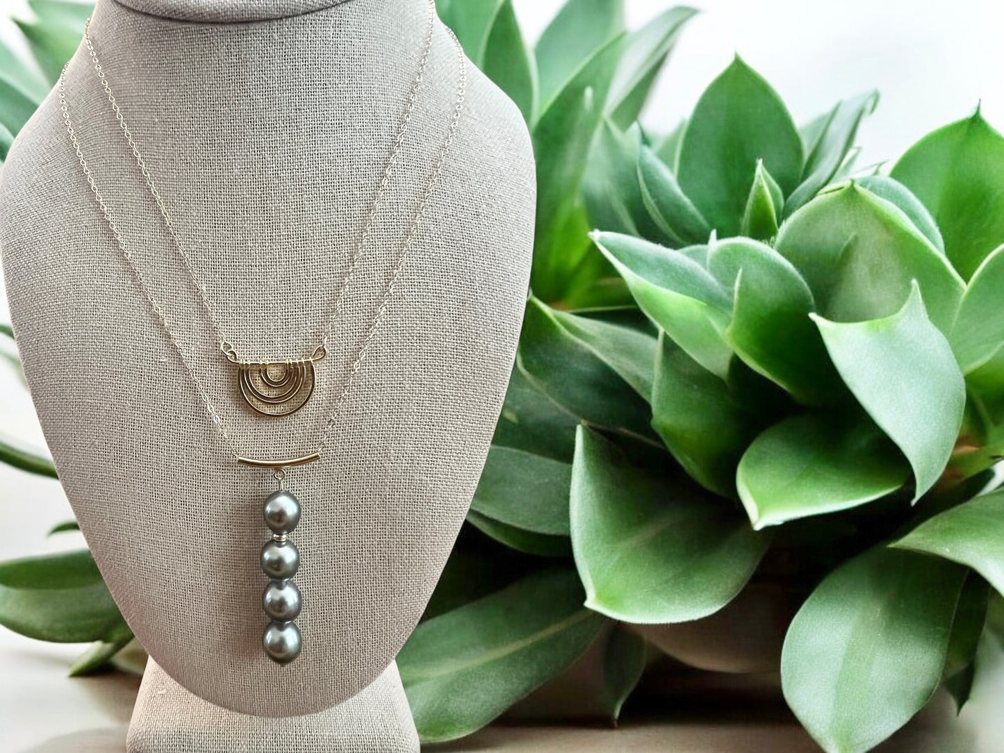 Silver Tahitian Bar Necklace