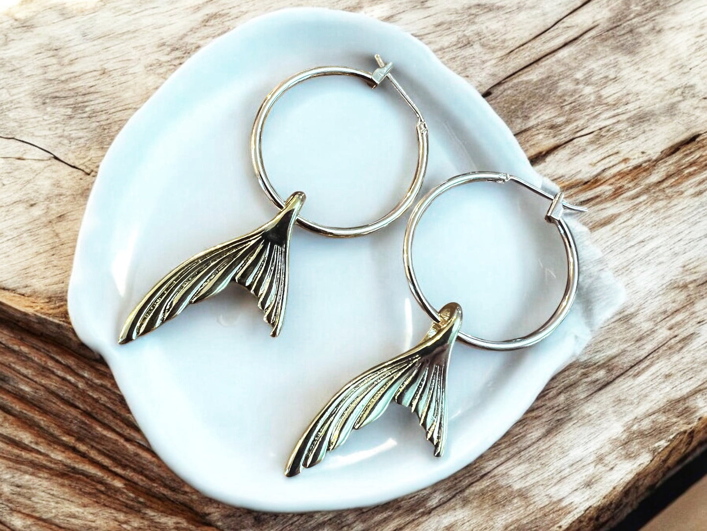 Whale Tail Hoops