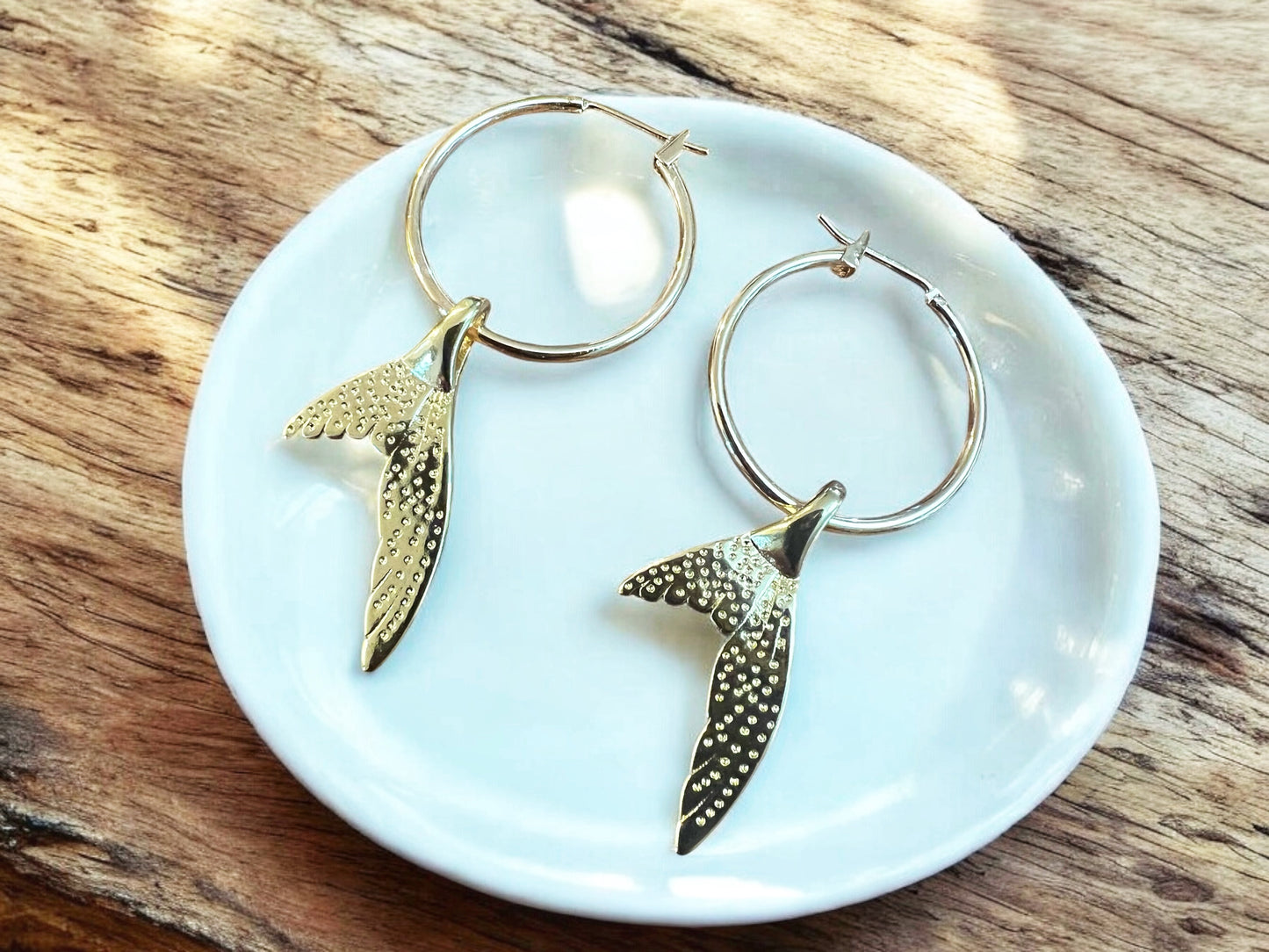 Whale Tail Hoops