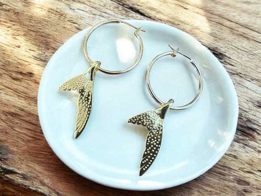 Whale Tail Hoops