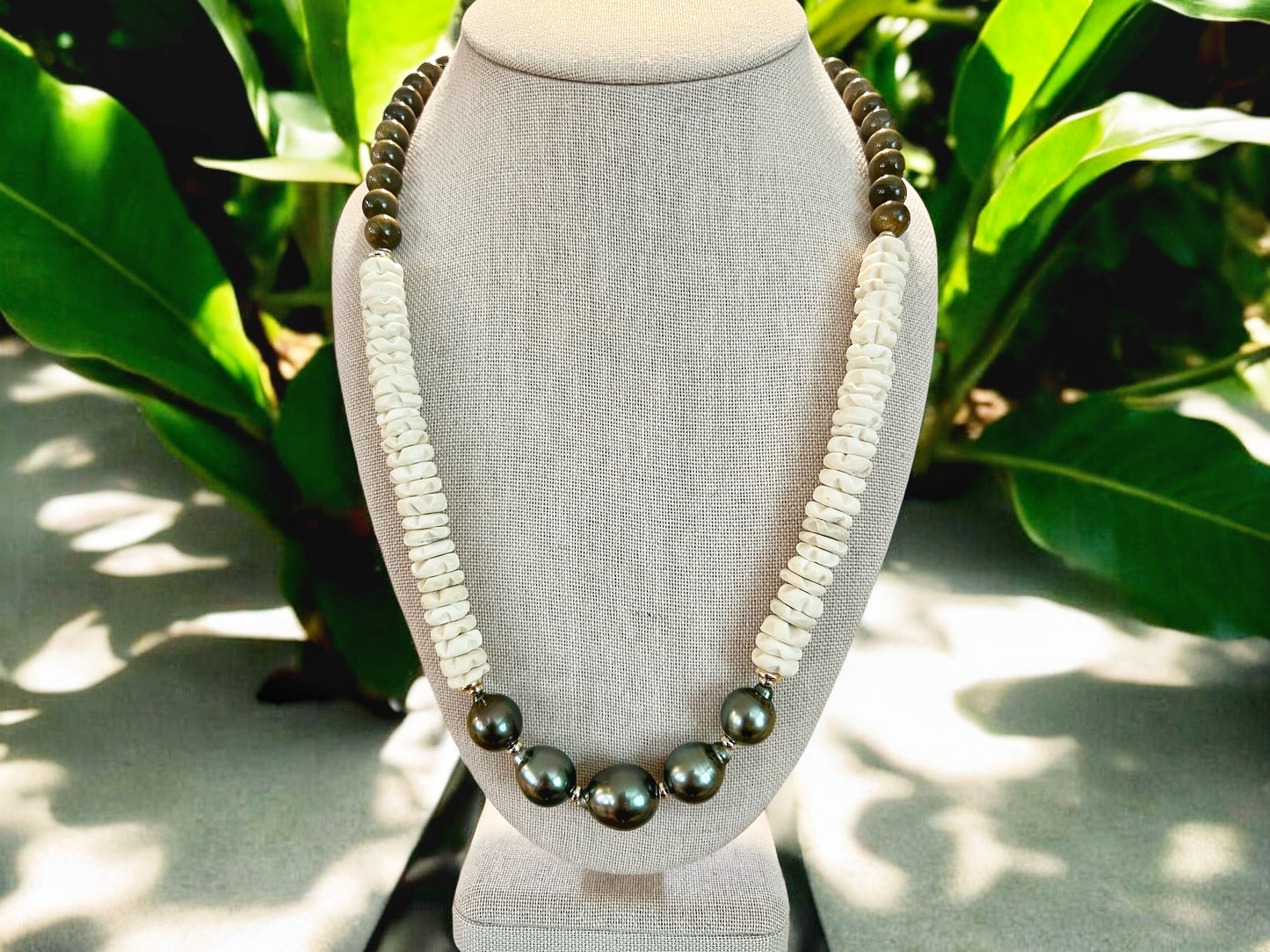 Fa La La Lei Necklace -  Dark Tahitian Pearls