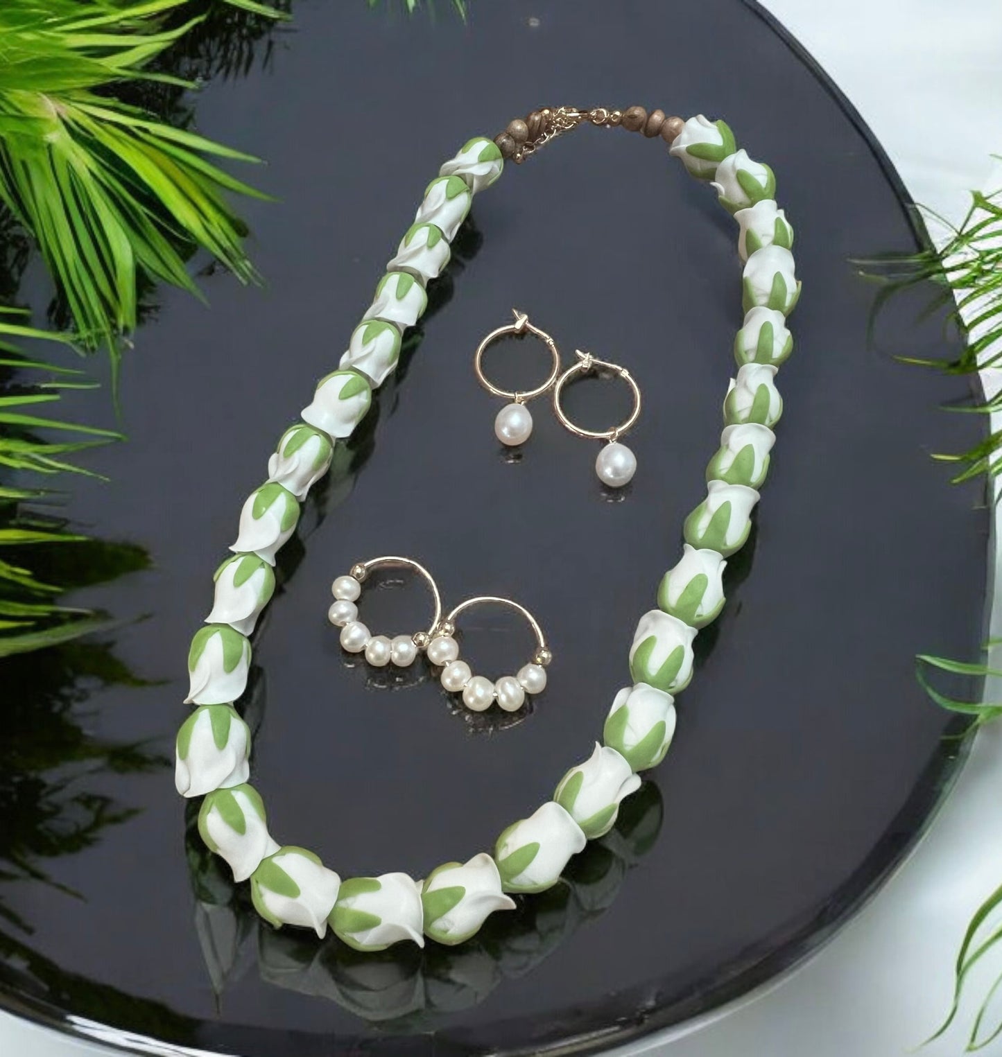 Snow Drop Eternity  Hoops