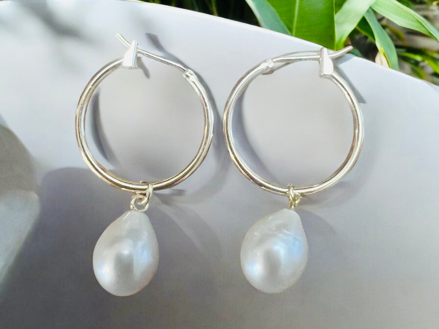 Snow Drop Hoops