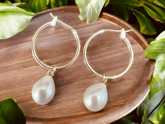 Snow Drop Hoops