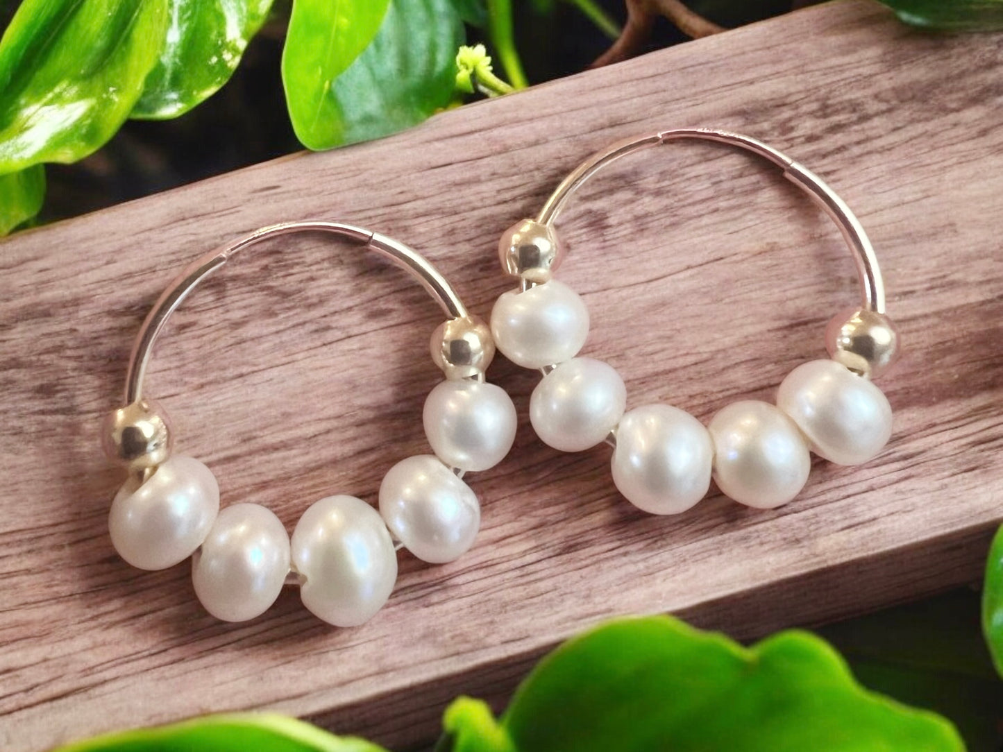 Snow Drop Eternity  Hoops