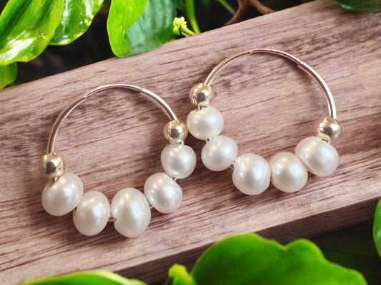 Snow Drop Eternity  Hoops