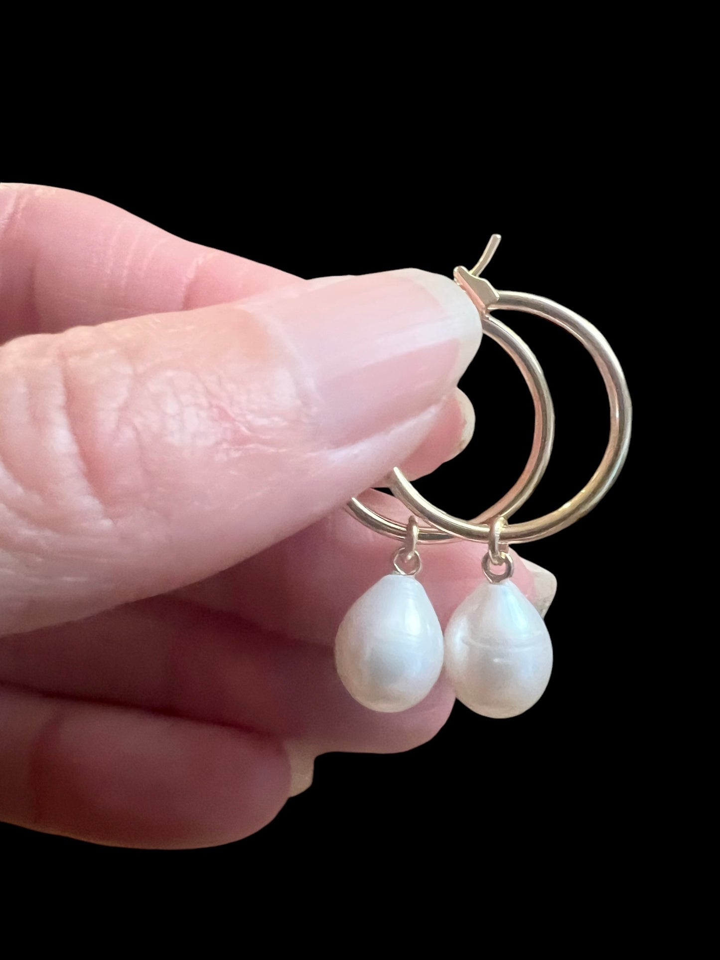 Snow Drop Hoops
