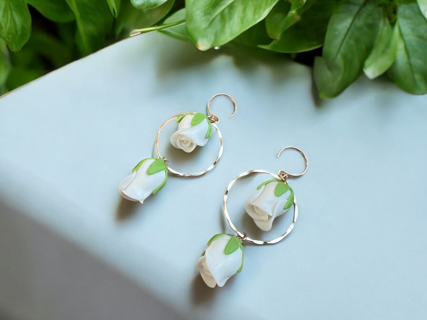 Double Rose Danglers