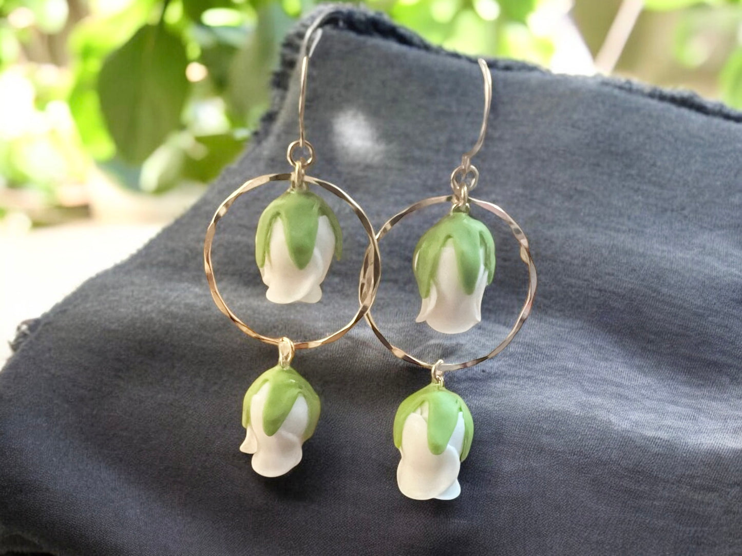 Double Rose Danglers