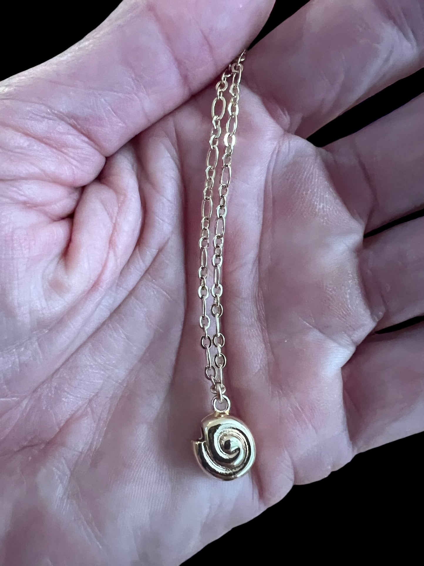 Gold Shell Chain Necklace