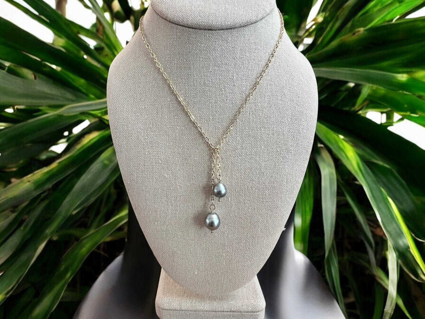 Tahitian Pearl Double Lariat Necklace