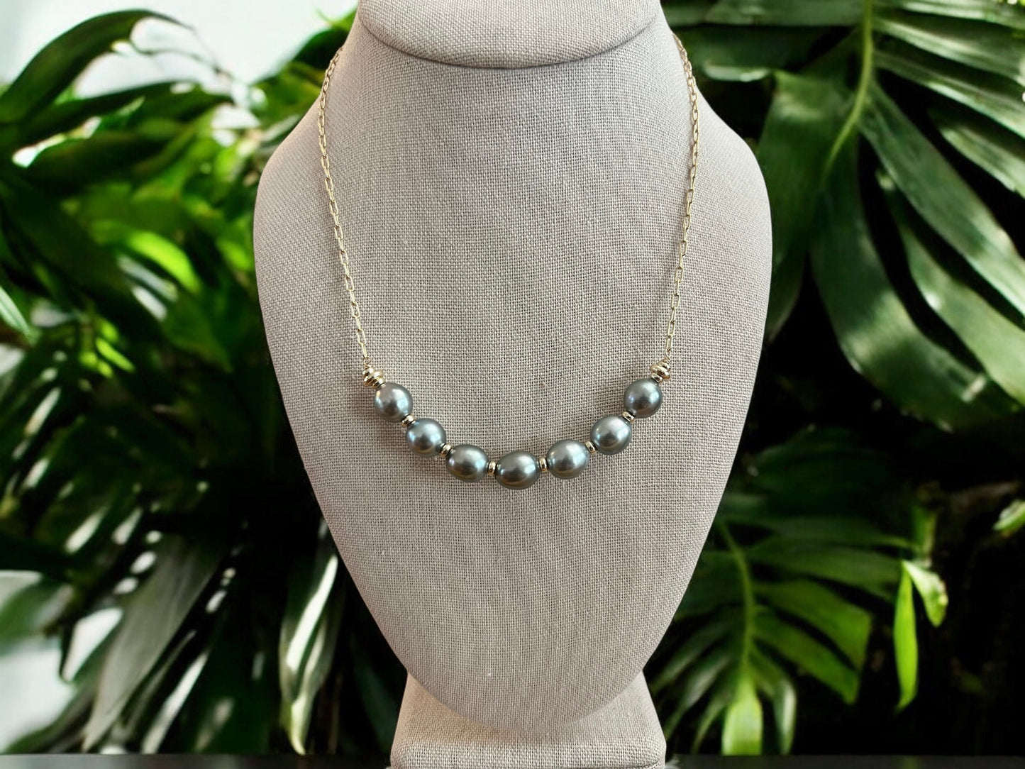 Tahitian Pearl Paperclip Necklace