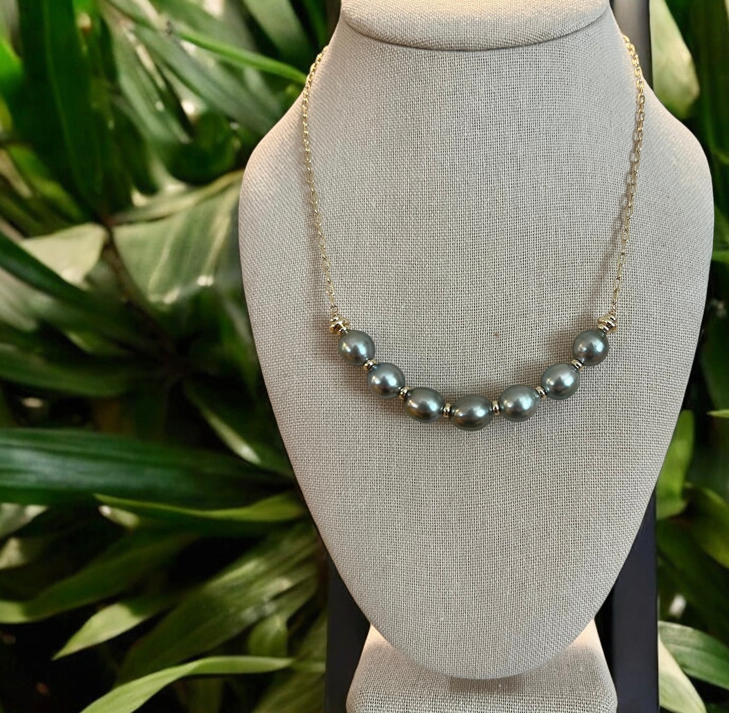 Tahitian Pearl Paperclip Necklace