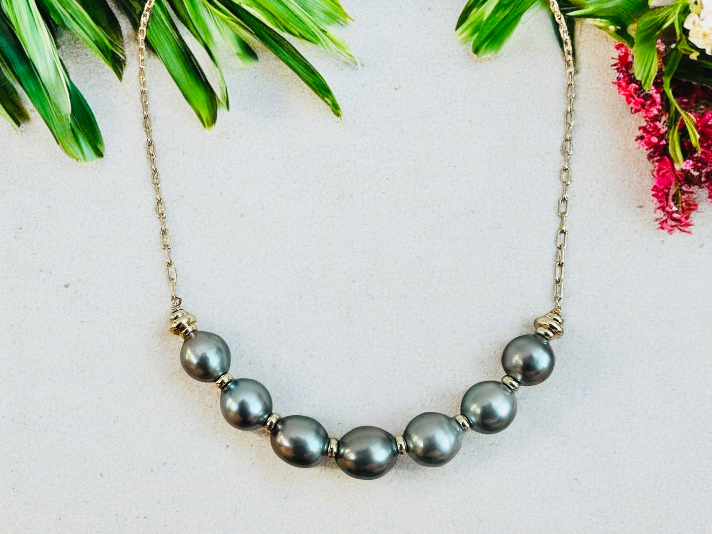 Tahitian Pearl Paperclip Necklace