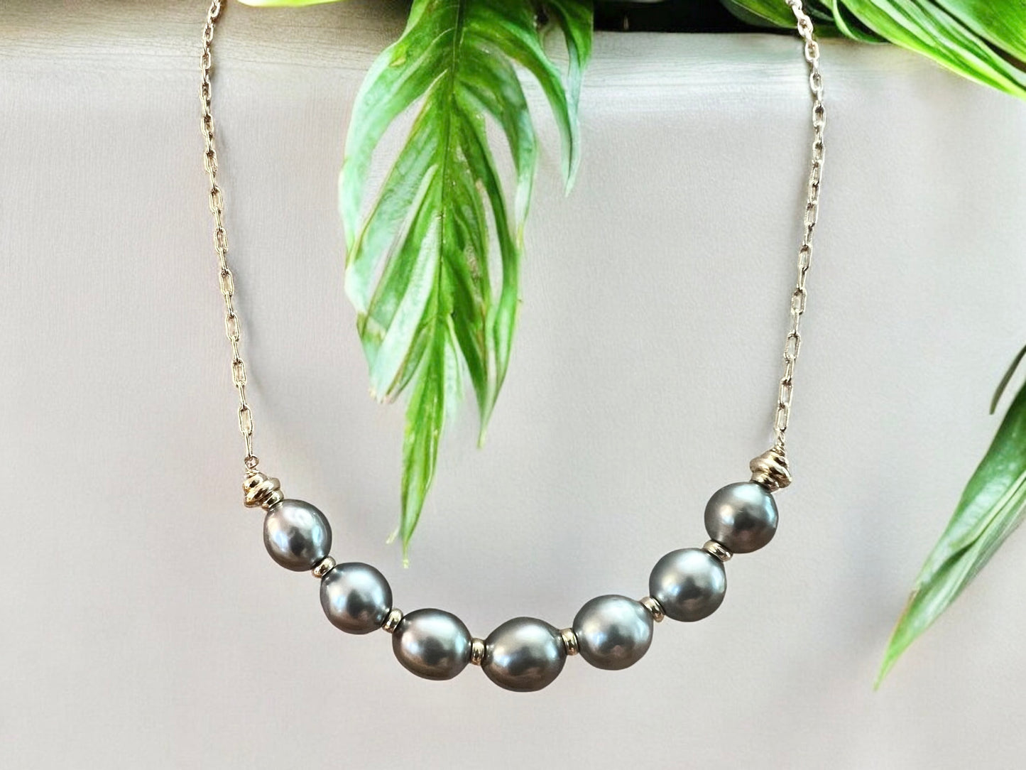 Tahitian Pearl Paperclip Necklace