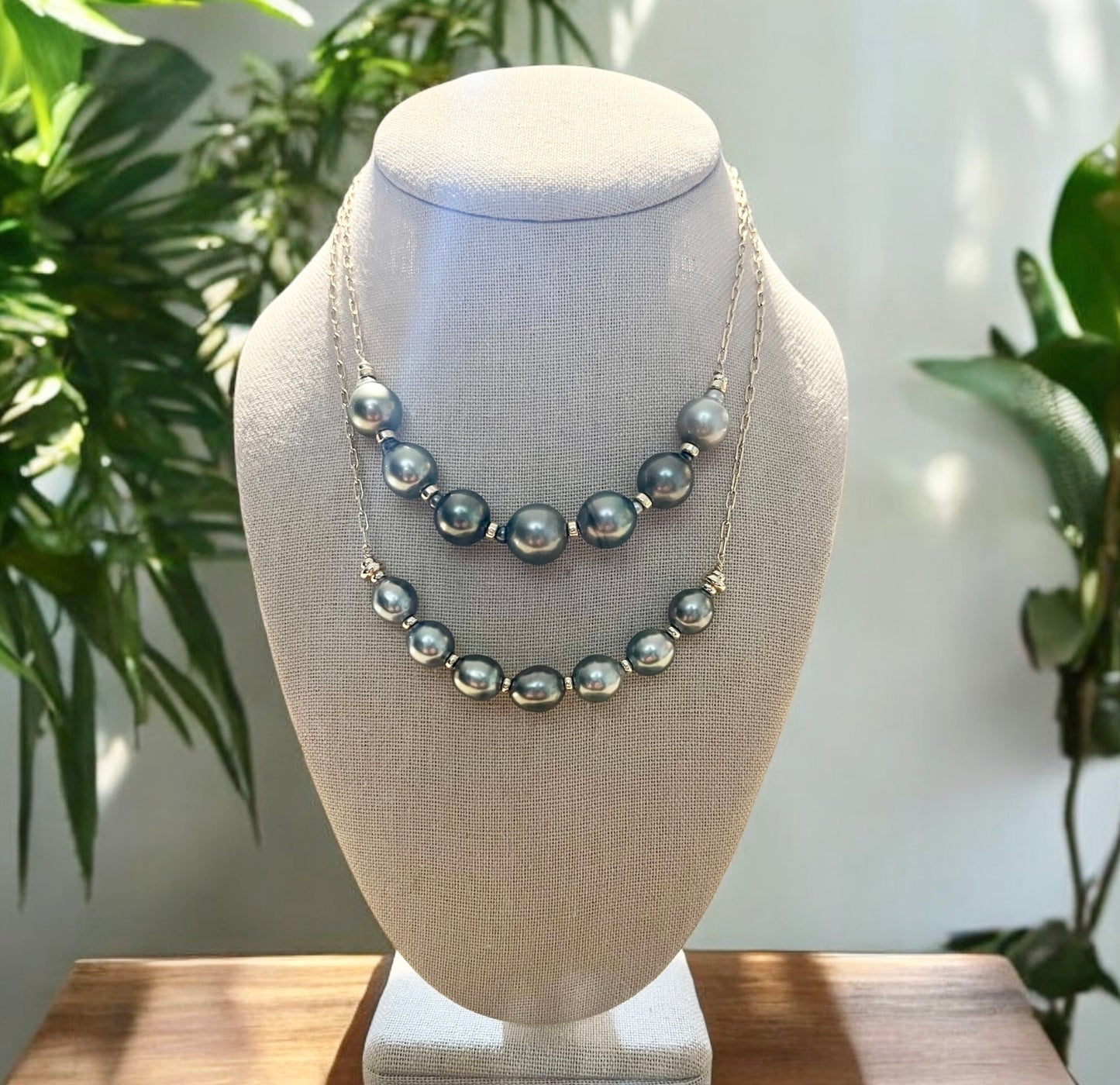 Bombucha Tahitian Pearl Paperclip Necklace