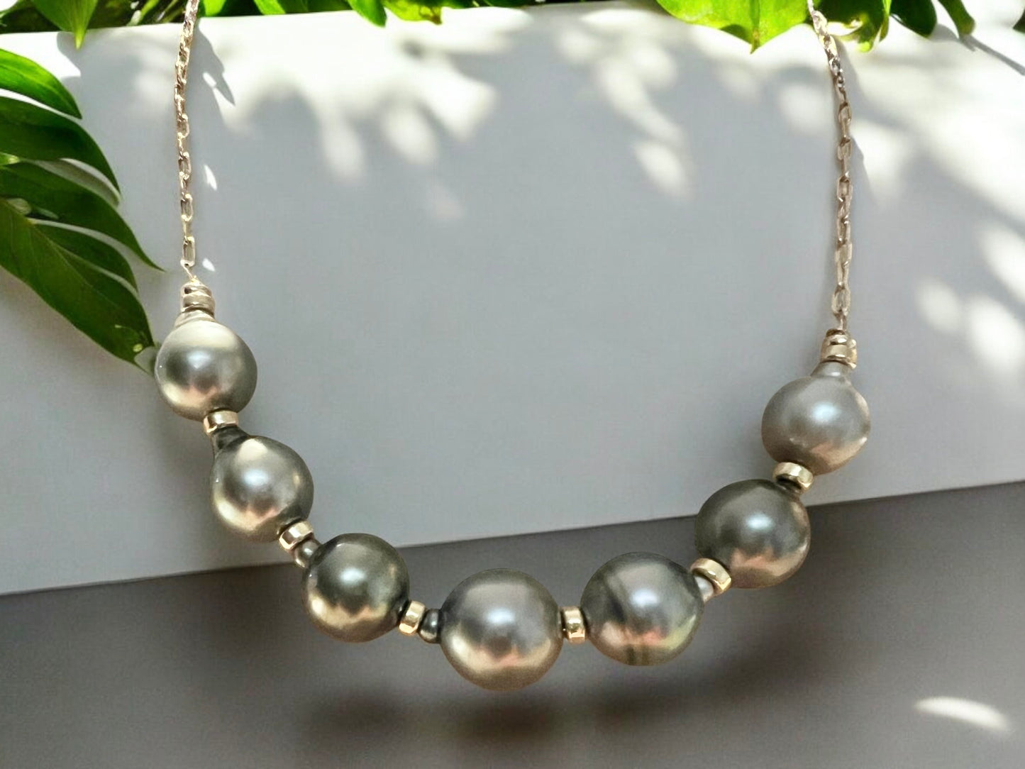 Bombucha Tahitian Pearl Paperclip Necklace