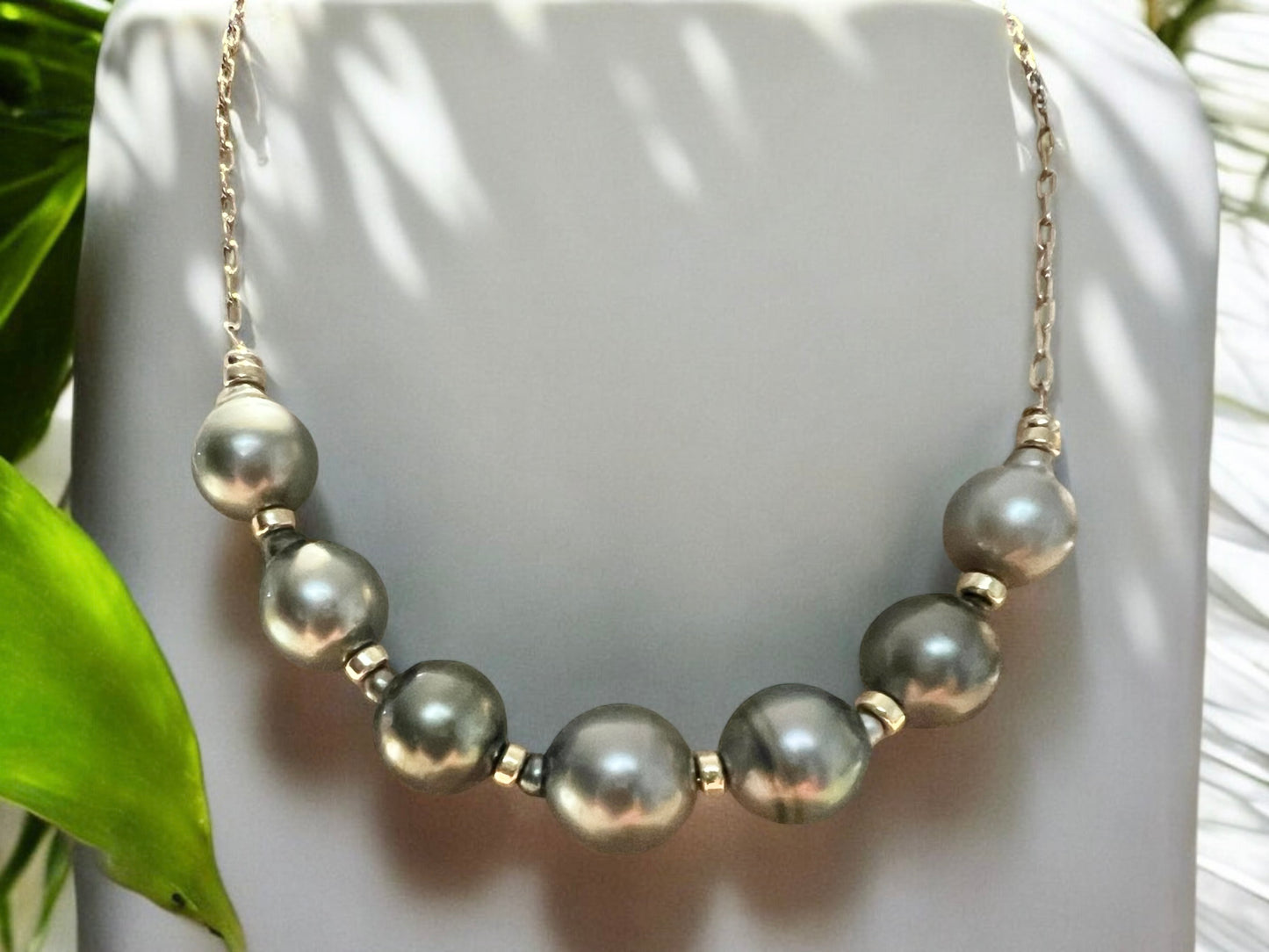 Bombucha Tahitian Pearl Paperclip Necklace