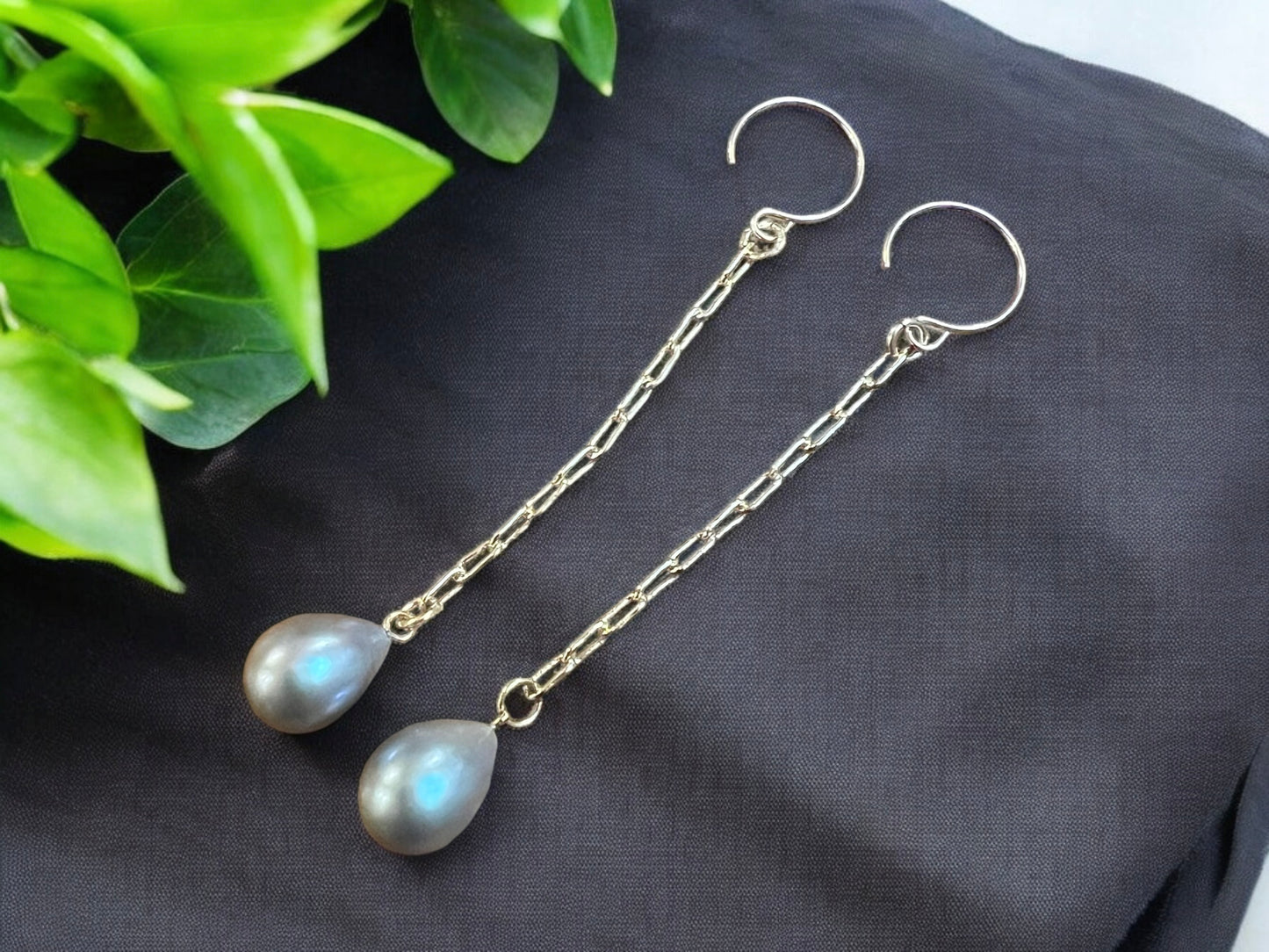 Freshwater Pearl Paperclip Danglers