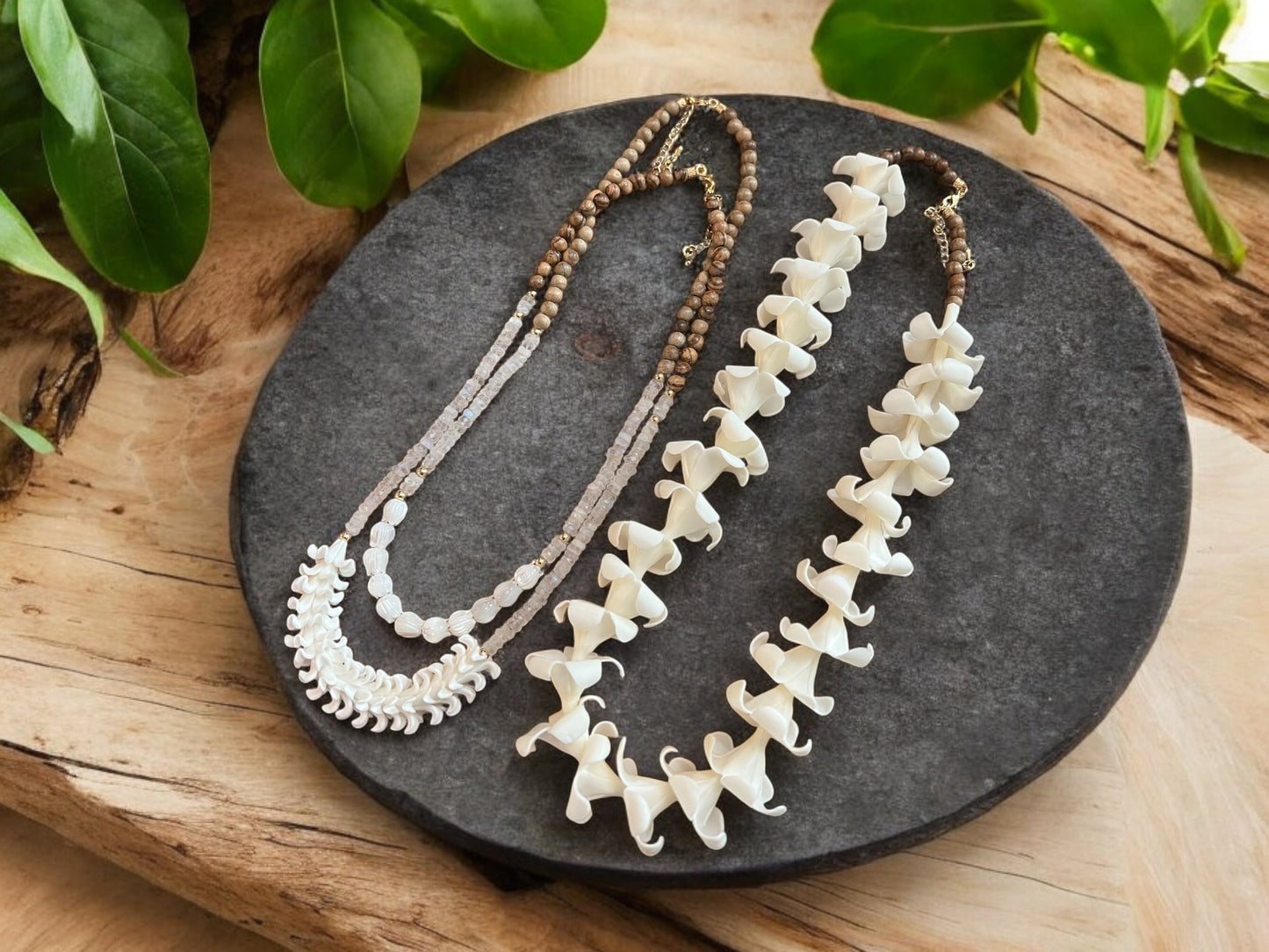 Pikake Moonstone Lei Necklace